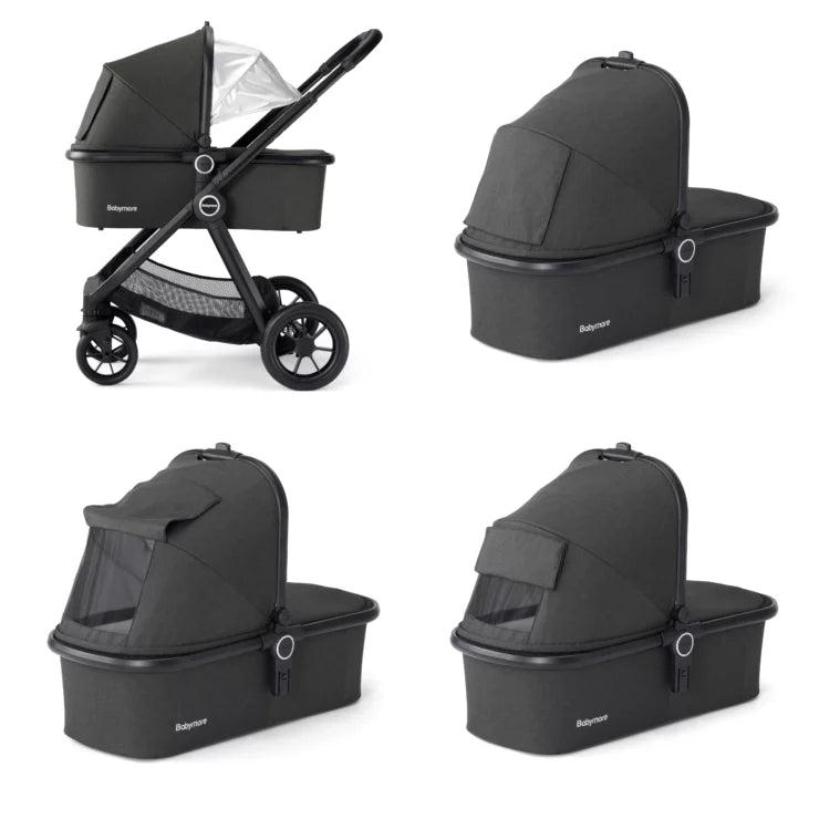 Babymore Memore V2 Travel System 13 Piece Pecan i-Size – Black