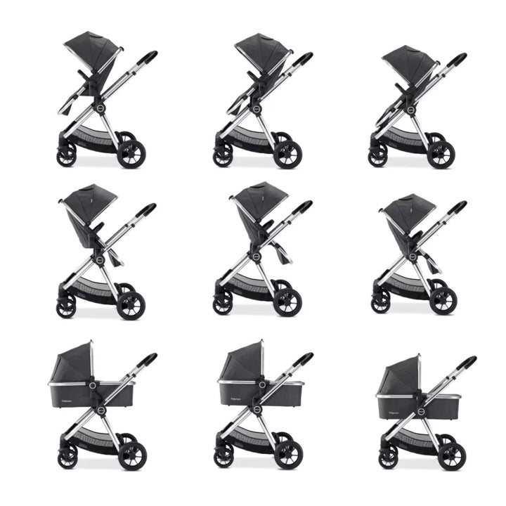 Babymore Memore V2 Travel System 13 Piece Pecan i-Size – Chrome