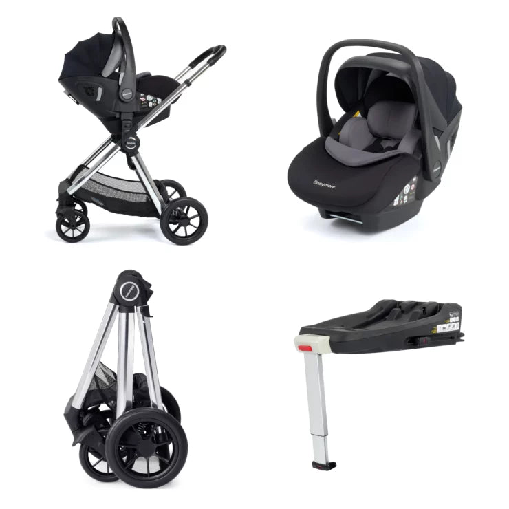 Babymore Memore V2 Travel System 13 Piece Pecan i-Size – Chrome