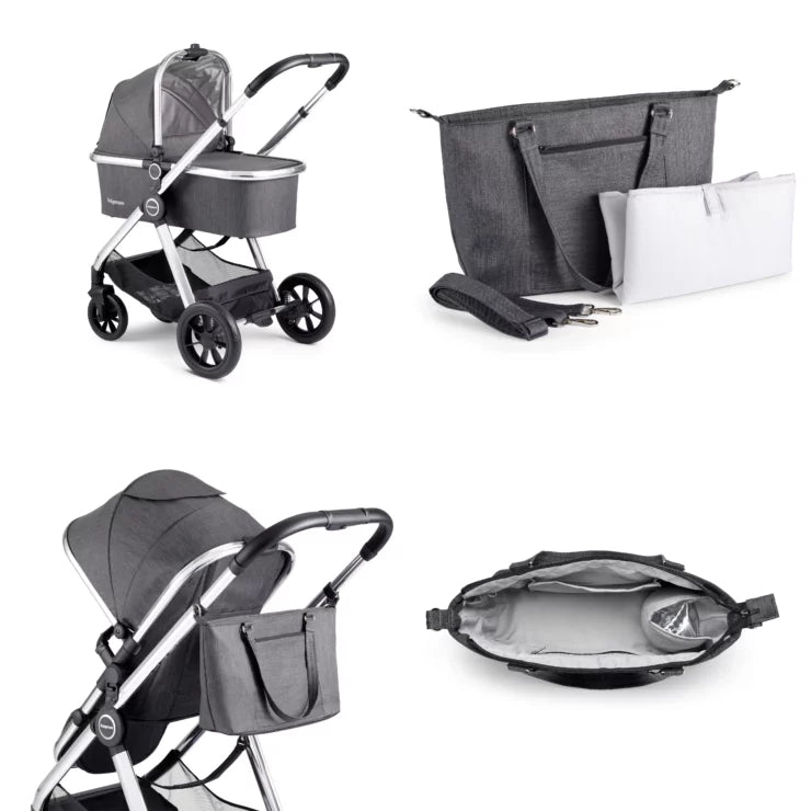 Babymore Memore V2 Travel System 13 Piece Pecan i-Size – Chrome