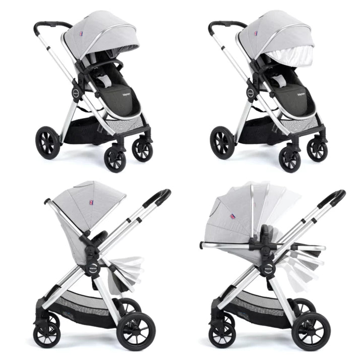 Babymore Memore V2 Travel System 13 Piece Pecan i-Size – Silver