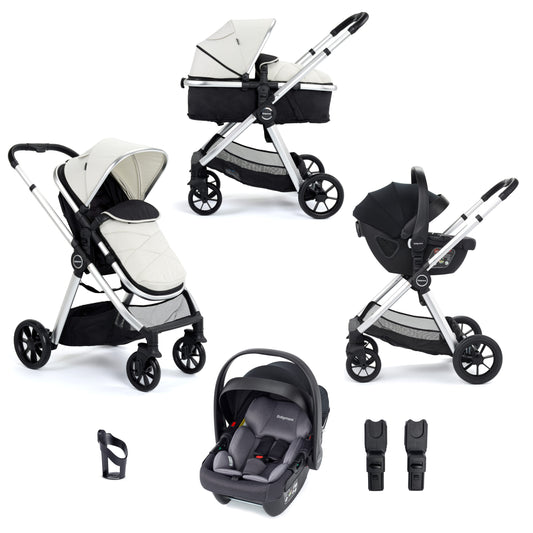 Babymore Mimi Travel System Coco i-Size Car Seat – Silver
