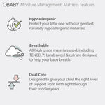 OBaby Moisture Management Dual Core Mattress 120x60cm