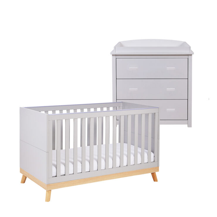 Babymore Mona 2 Piece Nursery Room Set – Grey