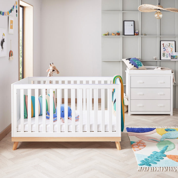 Babymore Mona 3 Piece Nursery Room Set – White