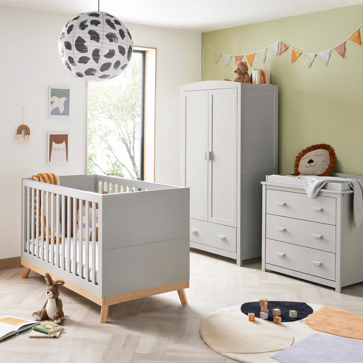 Babymore Mona 3 Piece Nursery Room Set – Grey