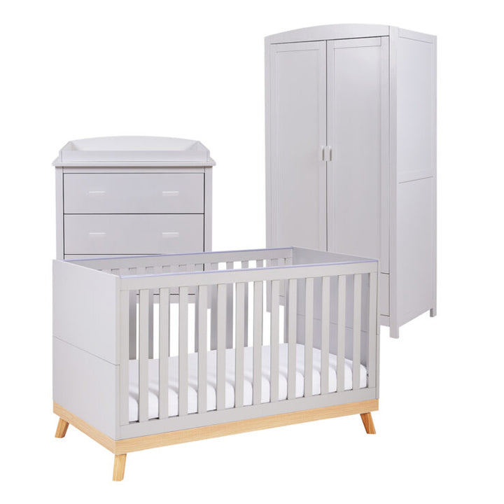 Babymore Mona 3 Piece Nursery Room Set – Grey