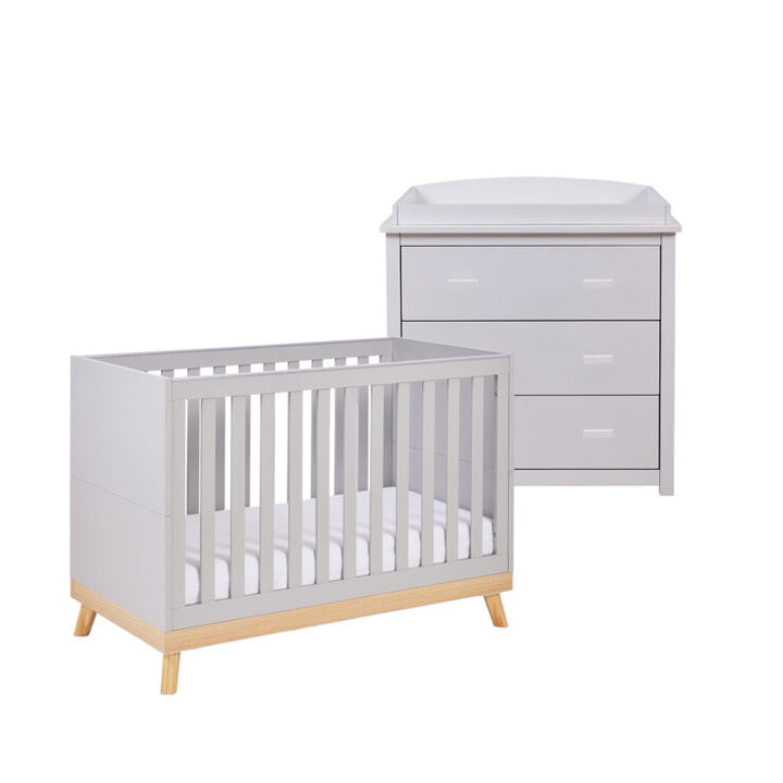 Babymore Mona Mini 2 Piece Nursery Room Set – Grey