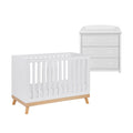 Babymore Mona Mini 2 Piece Nursery Room Set – White