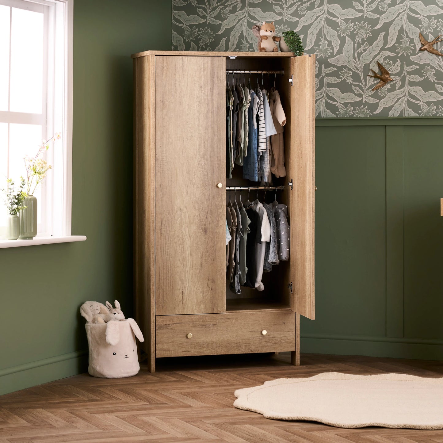 Obaby Nika 3 Piece Room Set - Oak