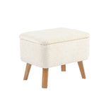 Bebe & Beyond Soother Nursing Chair + Stool – Boucle Collection Off White
