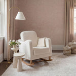 Bebe & Beyond Soother Nursing Chair + Stool – Boucle Collection Off White