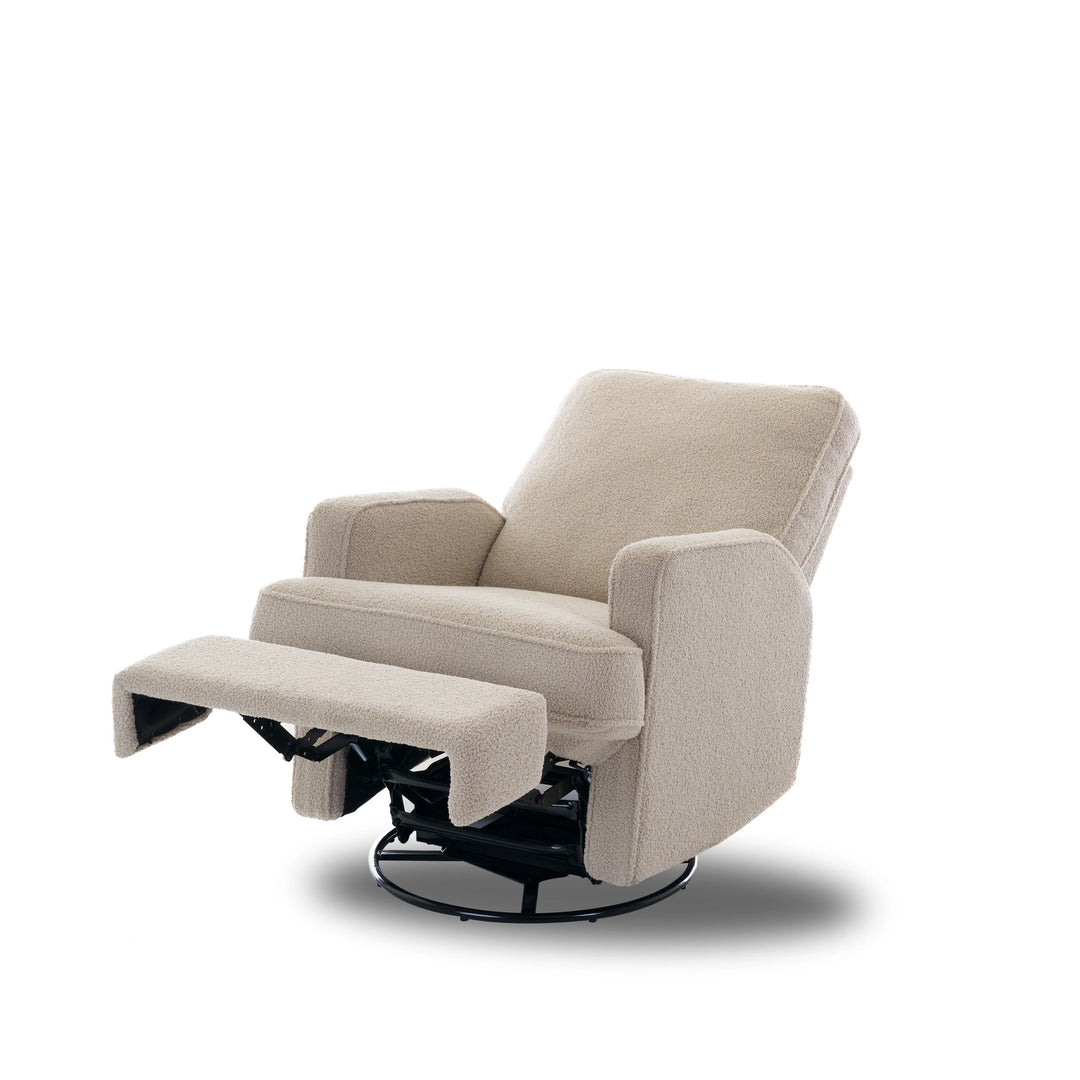 Obaby Madison Electric Swivel Glider Recliner Chair - Teddy Fabric Truffle