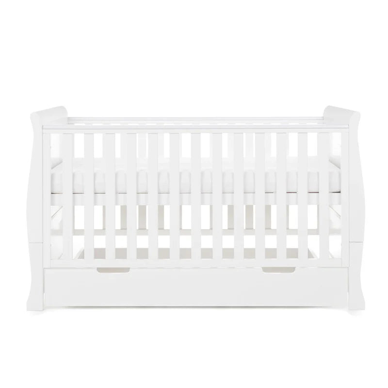 Obaby Stamford Classic Sleigh Cot Bed - White