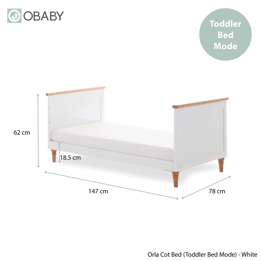 Obaby Orla 3 Piece Room Set - White with Oak