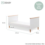 Obaby Orla Cot Bed - White with Oak