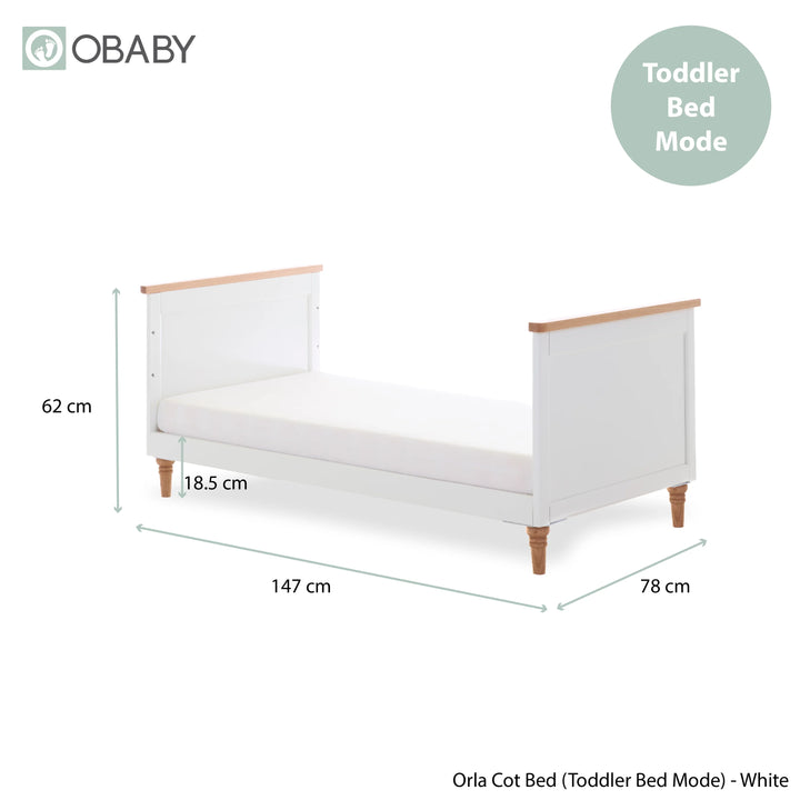 Obaby Orla 3 Piece Room Set - White with Oak
