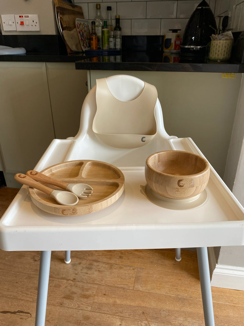 Cheeky Chompers Bamboo Weaning Set - Sand