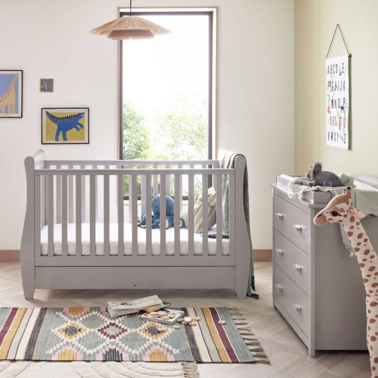 Babymore Stella 3 Piece Nursery Room Set – Grey