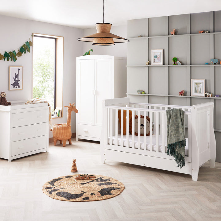 Babymore Stella 3 Piece Nursery Room Set – White