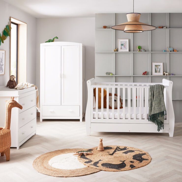 Babymore Stella 3 Piece Nursery Room Set – White