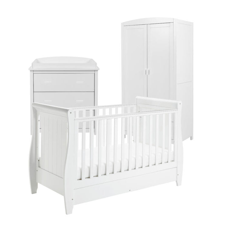 Babymore Stella 3 Piece Nursery Room Set – White