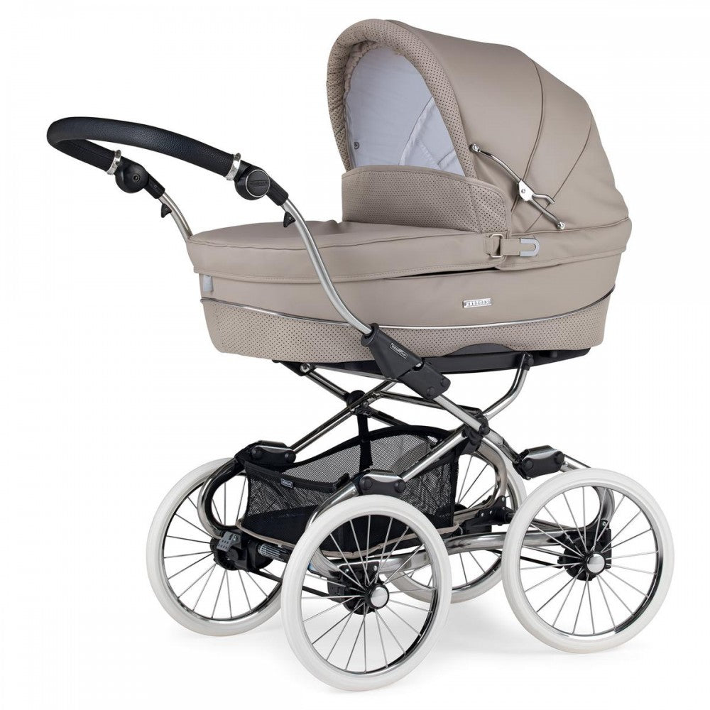 Bebecar Stylo Class+ Pram + Lie Flat Car Seat Travel System Bundle - Truffle + FREE CHANGING BAG