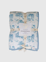 Gilded Bird Spring Toile Blue Quilted Playmat