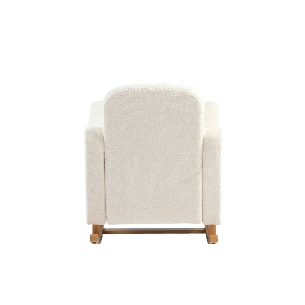 Bebe & Beyond Soother Nursing Chair + Stool – Boucle Collection Off White