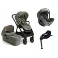 Joie Finiti Signature I-Level Travel System - Evergreen + FREE CARRYCOT STAND WORTH £75!