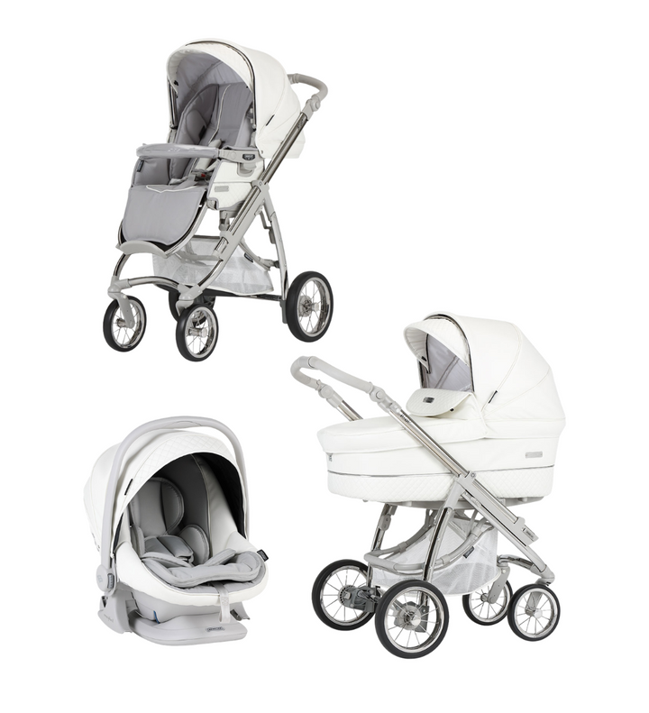 Bebecar Pack Ip-Op XL Trio Travel System - White Delight