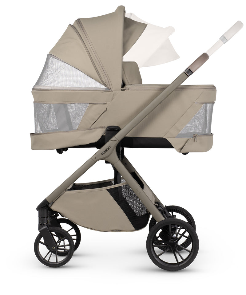 Venicci Tila 11 Piece Travel System Bundle - Latte