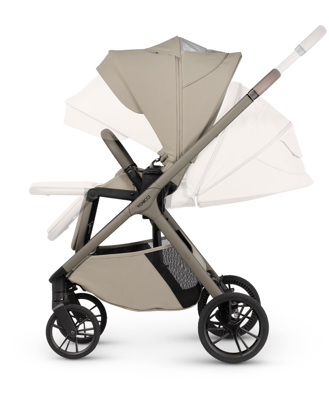 Venicci Tila 11 Piece Travel System Bundle - Latte