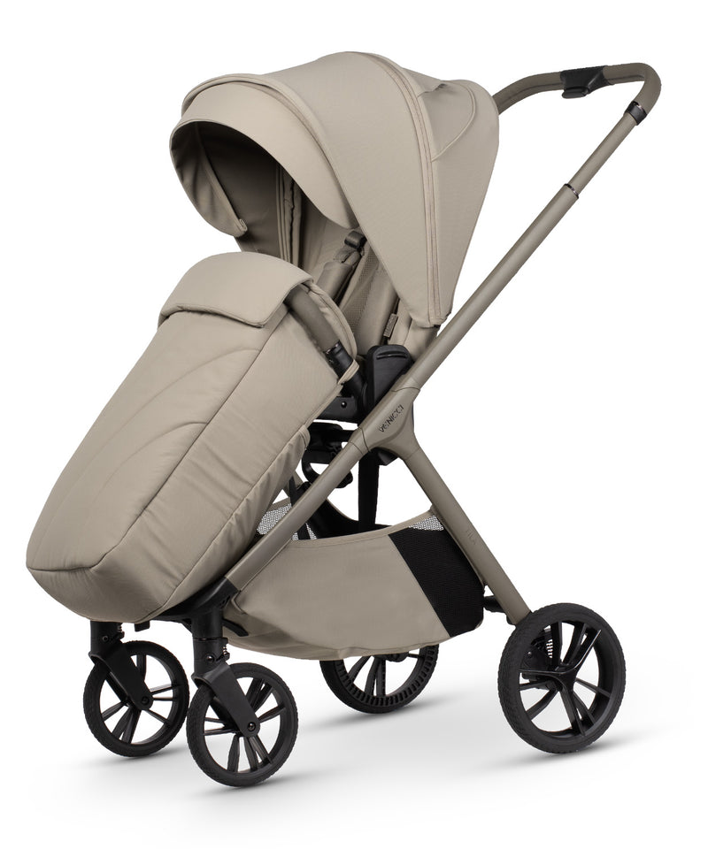 Venicci Tila 11 Piece Travel System Bundle - Latte