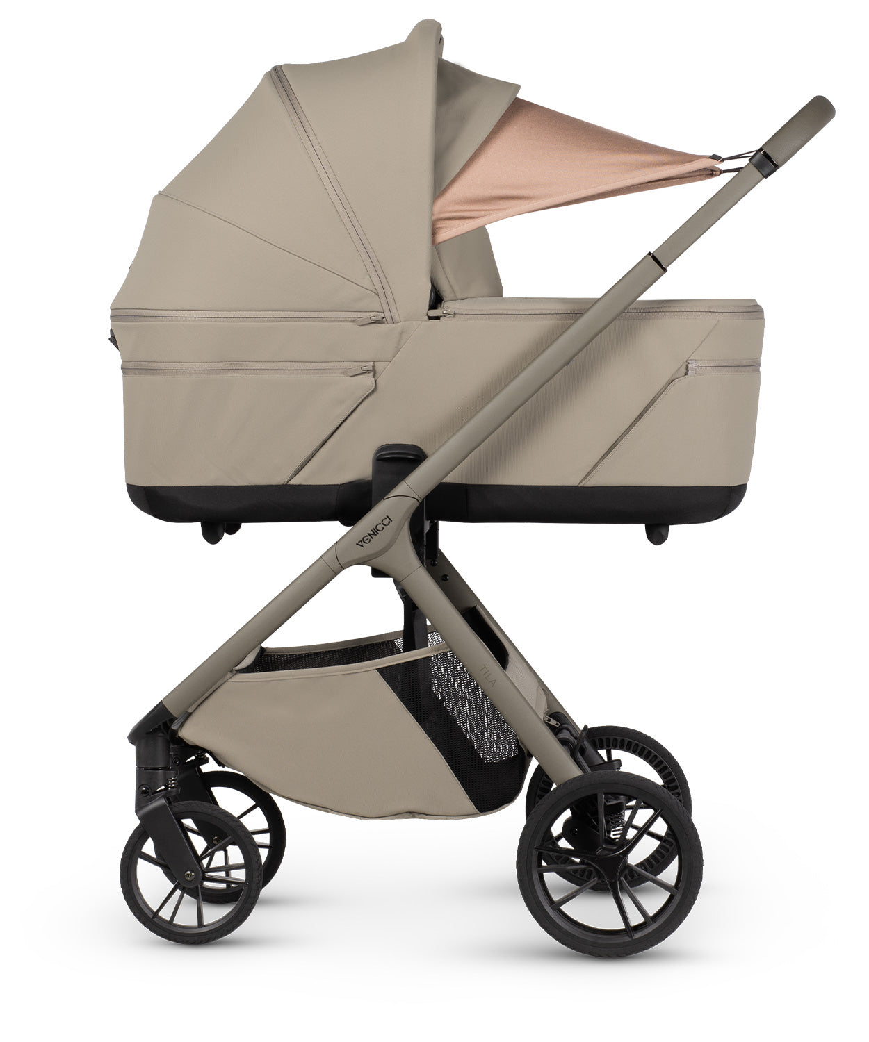 Venicci Tila 11 Piece Travel System Bundle - Latte