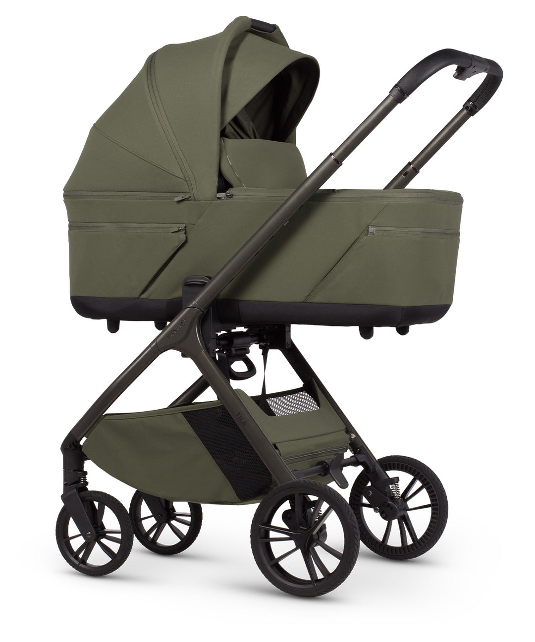 Venicci Tila 11 Piece Travel System Bundle - Olive