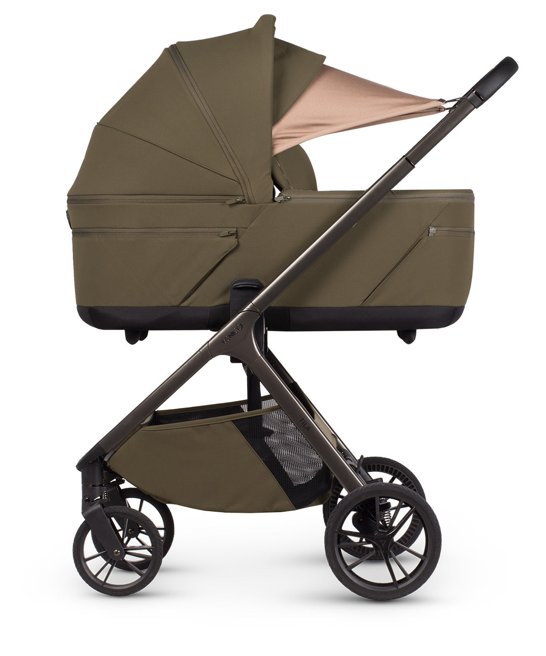 Venicci Tila 11 Piece Travel System Bundle - Olive