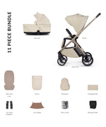 Venicci Tila 11 Piece Travel System Bundle - Sabbia
