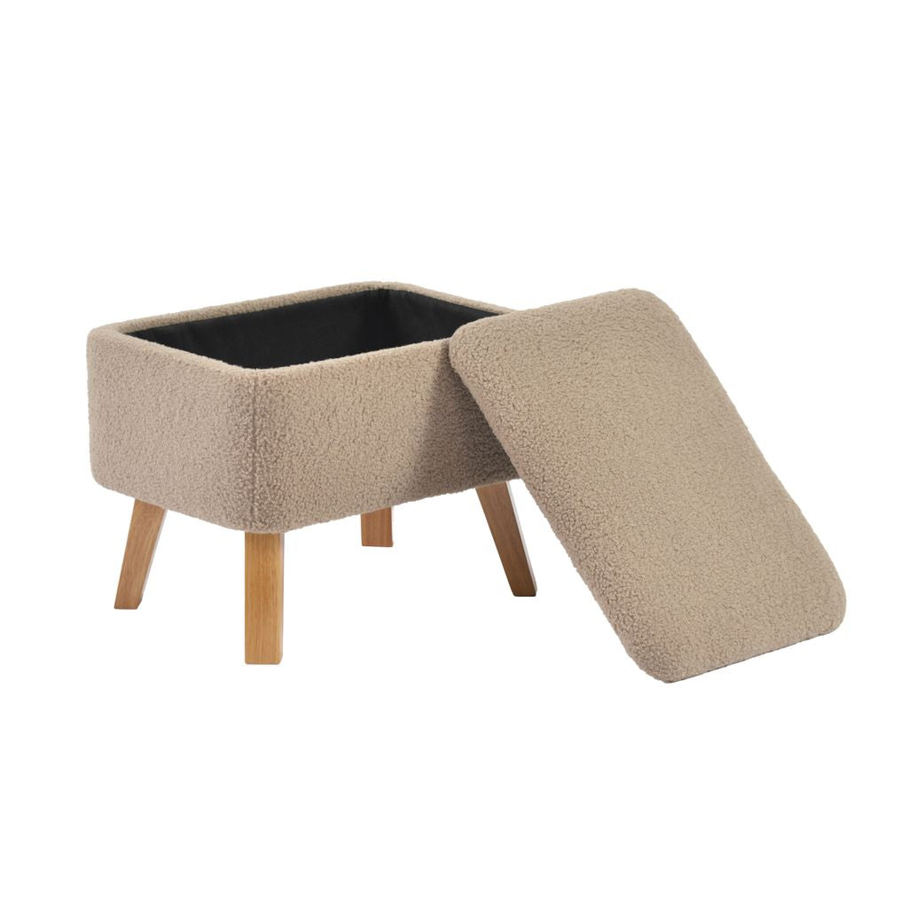 Bebe & Beyond Soother Nursing Chair + Stool – Boucle Collection Biscuit