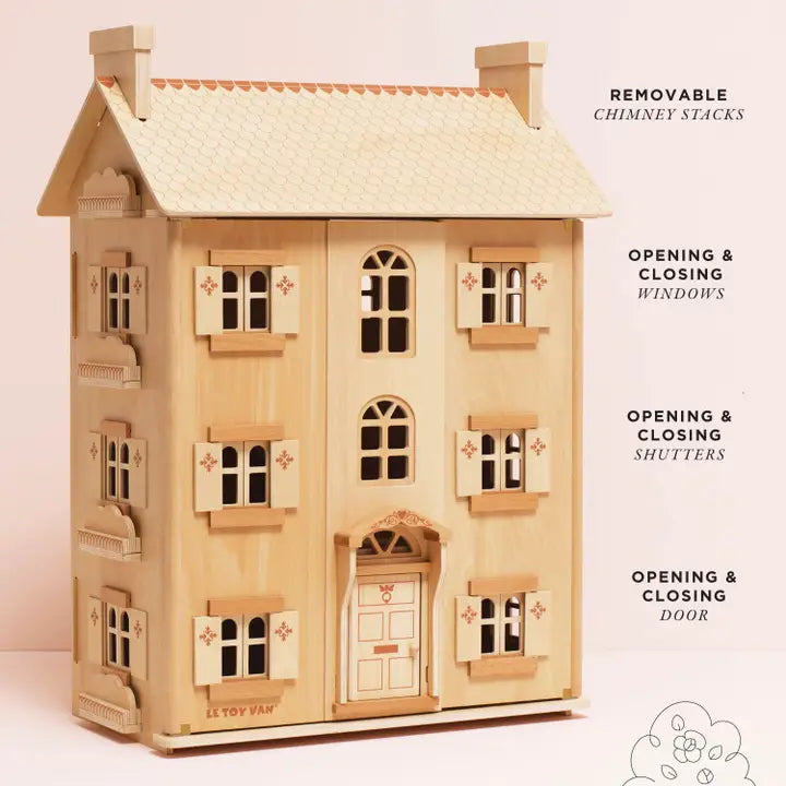 Le Toy Van The Grand Natural Wood Dolls House