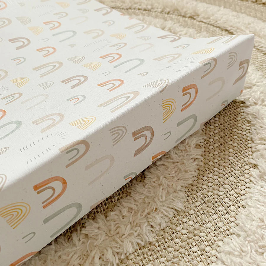 Bobbin & Bumble Anti-Roll Wedge Changing Mat – Abstract Rainbow