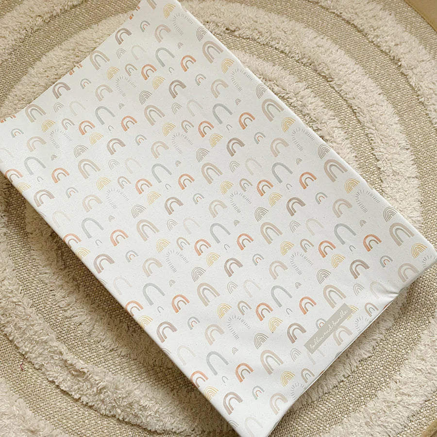 Bobbin & Bumble Anti-Roll Wedge Changing Mat – Abstract Rainbow