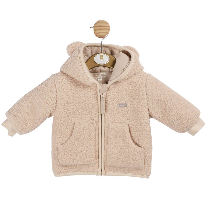 Beige Teddy Hooded Jacket - Teddy Fur