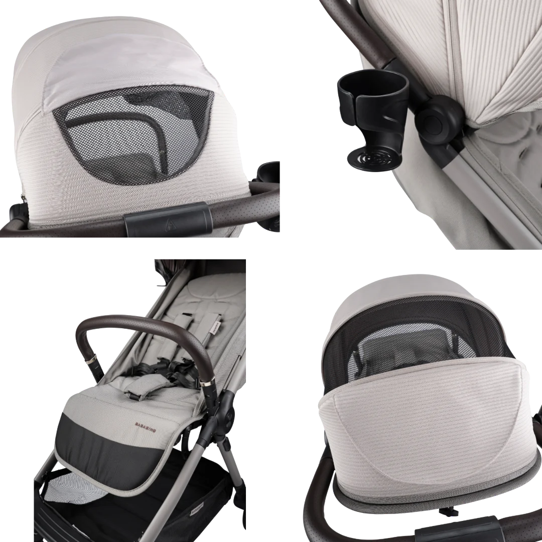 Bababing Auto Fold Compact Stroller - Almond