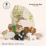 Le Toy Van Farmyard Stacking Animals & Bag