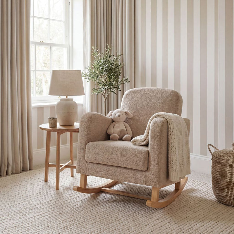 Bebe & Beyond Soother Nursing Chair – Boucle Collection Biscuit