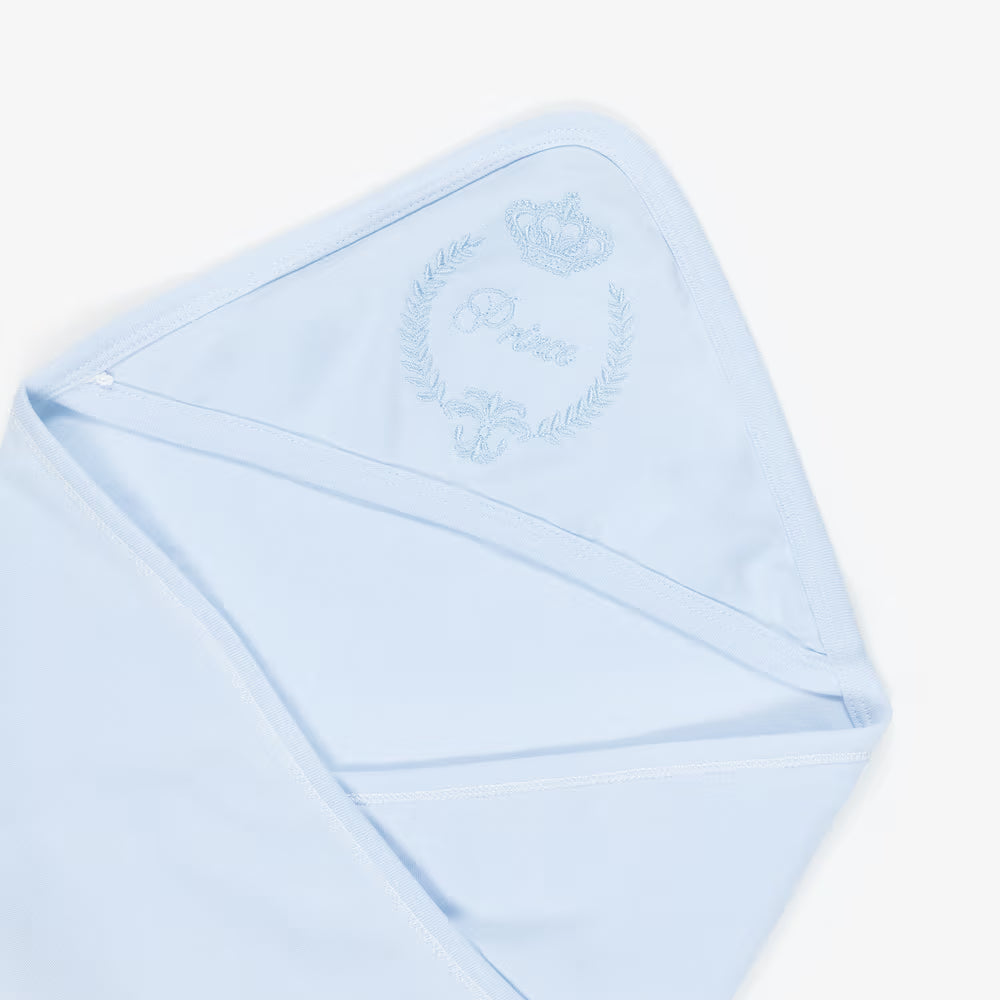 Beau Kid Boys Prince Cotton Babysuit Set - Blue