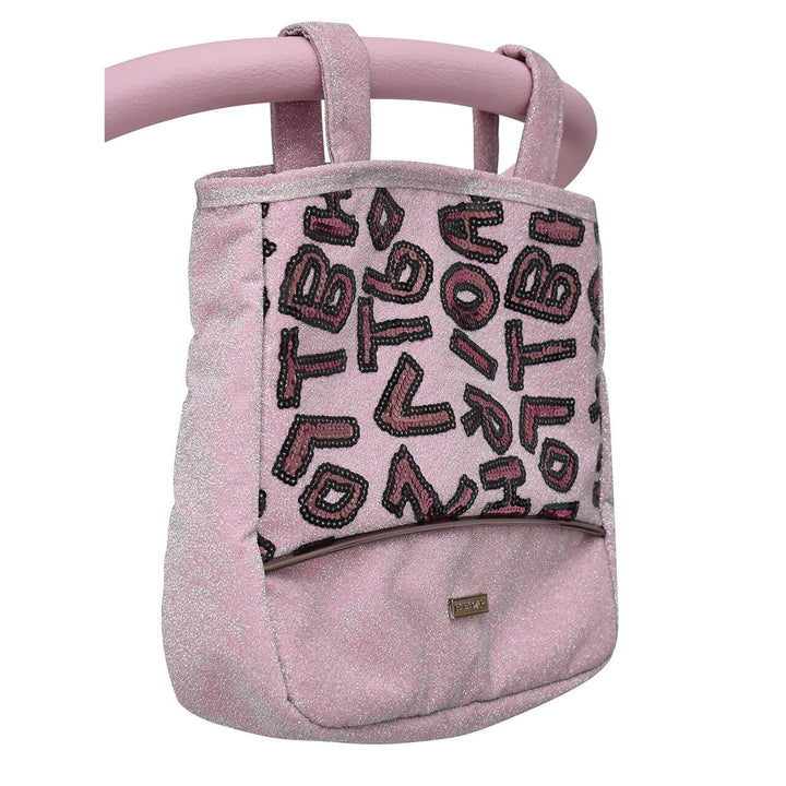 Bebecar Stylo Class Dolls Pram - Pink Letters