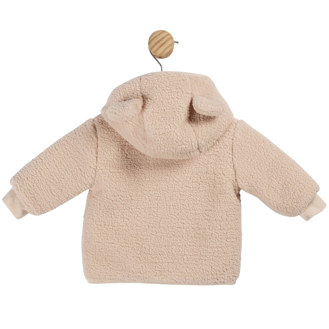 Beige Teddy Hooded Jacket - Teddy Fur