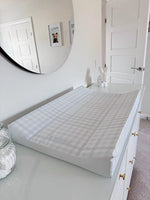 Bobbin & Bumble Anti-Roll Wedge Changing Mat - Baby Blue Gingham